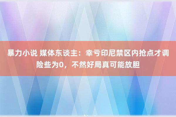 暴力小说 媒体东谈主：幸亏印尼禁区内抢点才调险些为0，不然好局真可能放胆