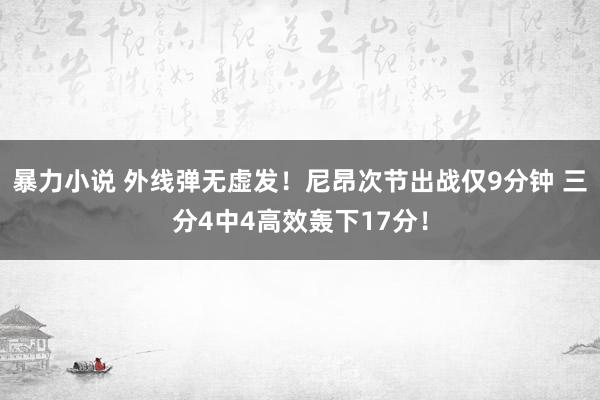 暴力小说 外线弹无虚发！尼昂次节出战仅9分钟 三分4中4高效轰下17分！